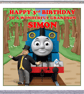 THOMAS TANK ENGINE BIRTHDAY CARDS personalised with any AGE RELATIONSHIP & NAME