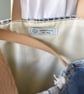 Distressed and recycled denim tote bag. Good size for shopping or work. - Image 9