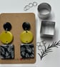 Beautiful Fern Drop Earrings in Green and Black - Image 2