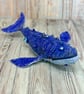 Spun Cotton Blue Whale Art Doll - Image 8