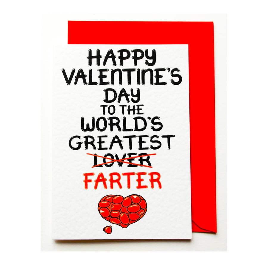 Funniest Valentines Card Greatest Lover Farter Wife Husband Girlfriend Boyfriend