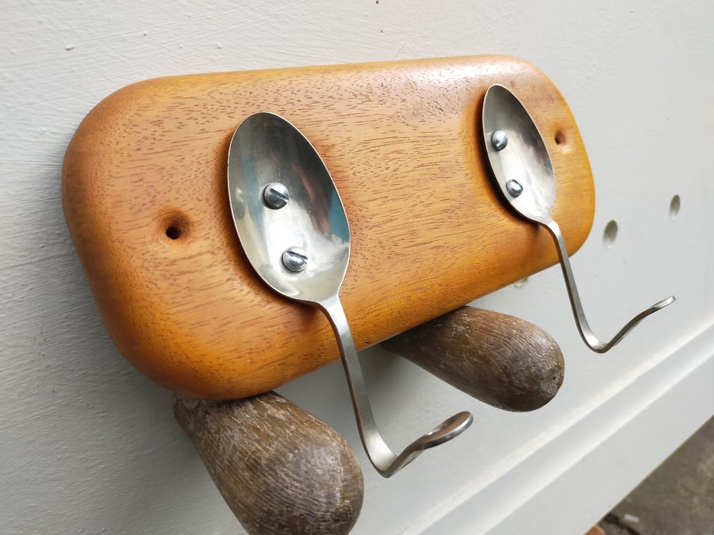 Vintage NAAFI Spoon Towel Hooks