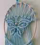 Turquoise Butterfly Macrame Wall Hanging. - Image 4