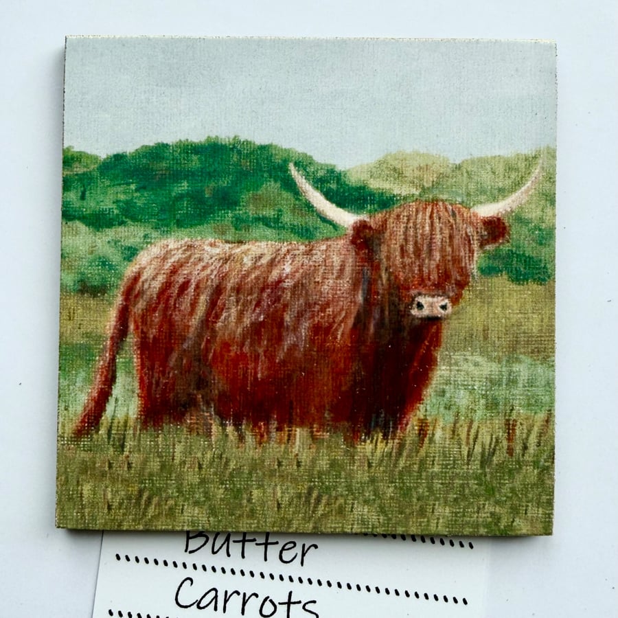 Highland Cow Magnet, Claire Kirkpatrick 
