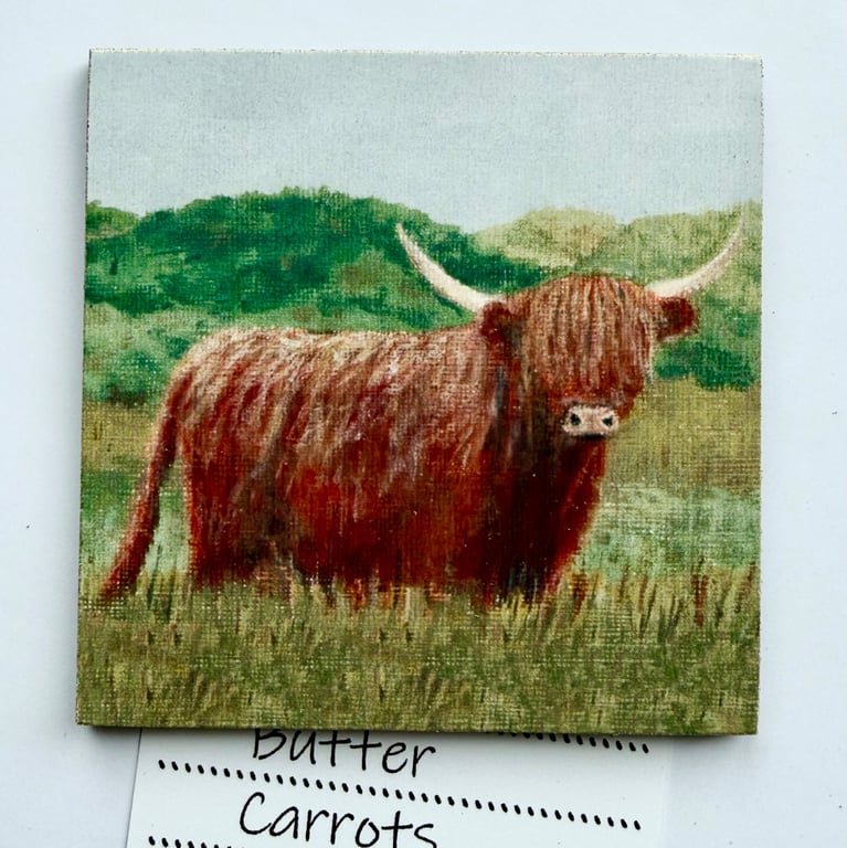 Highland Cow Magnet, Claire Kirkpatrick 
