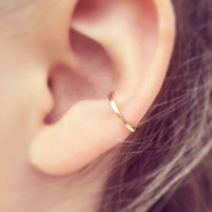 Ear Cuff Filled Gold, No Piercing Needed 