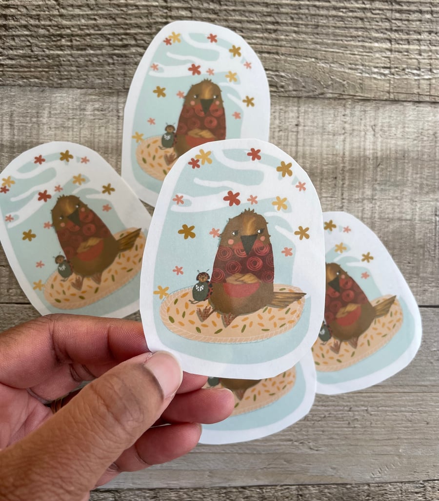 Coco ladybird and Bailey Robin Illustrated Stickers