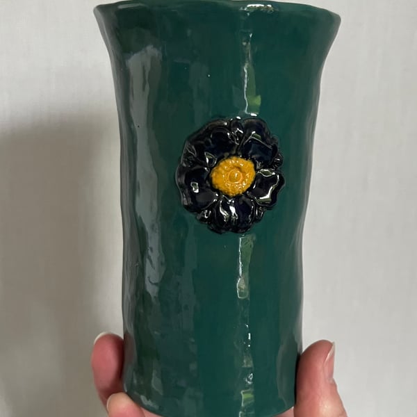 Teal vase