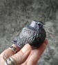 Baby Fledgling Ornament, Metallic Purple Green Little Bird Sculpture - Image 4
