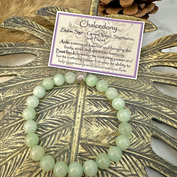 Chalcedony - Elasticated Bracelet