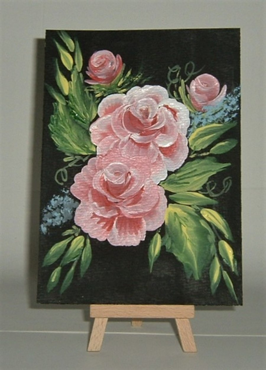 Acrylic rose art painting (ref F394)