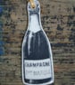 Porcelain champagne bottle decoration - Image 1