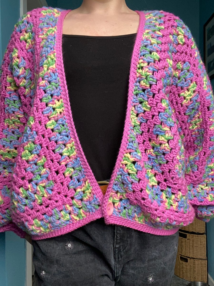 Hexagon Cardi, crochet