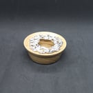 Handcrafted, Oak, potpourri bowl with pewter lid