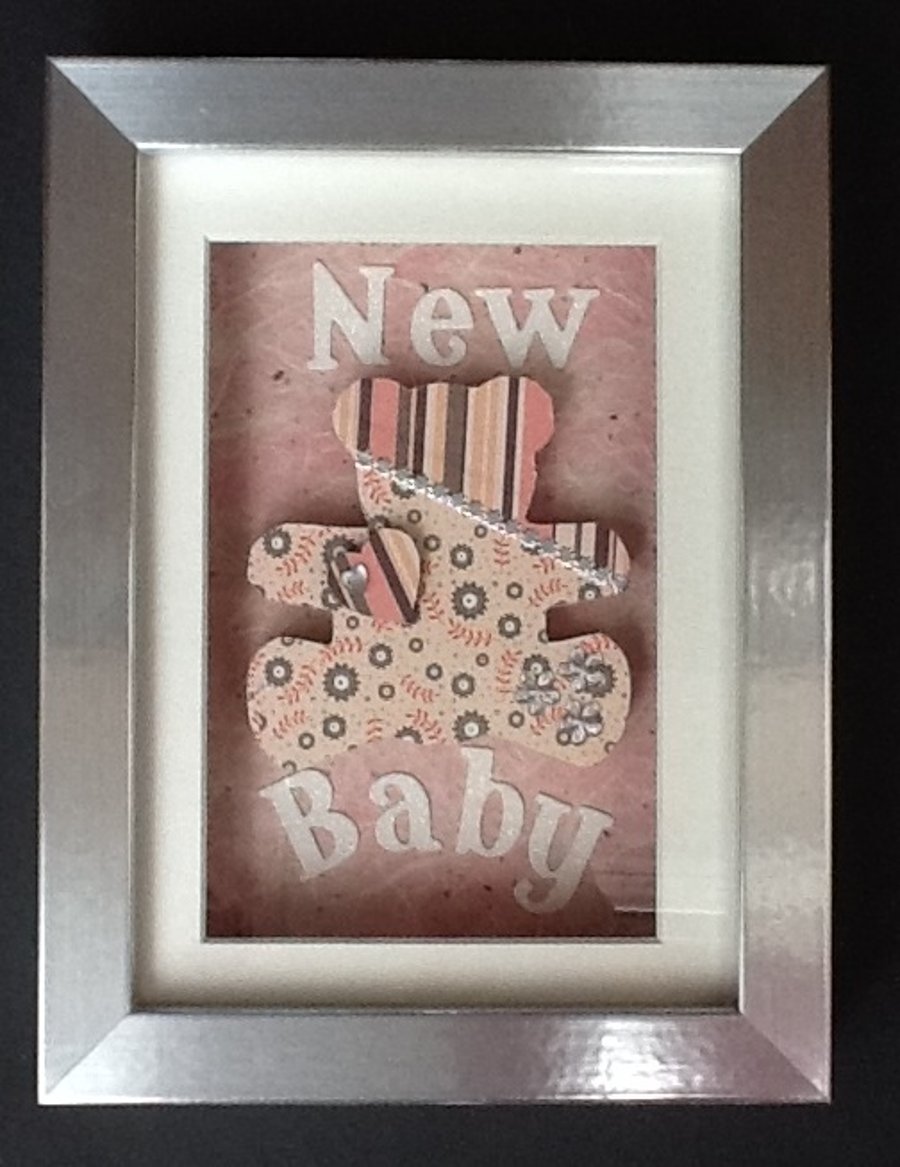New Baby 3D decoupaged picture