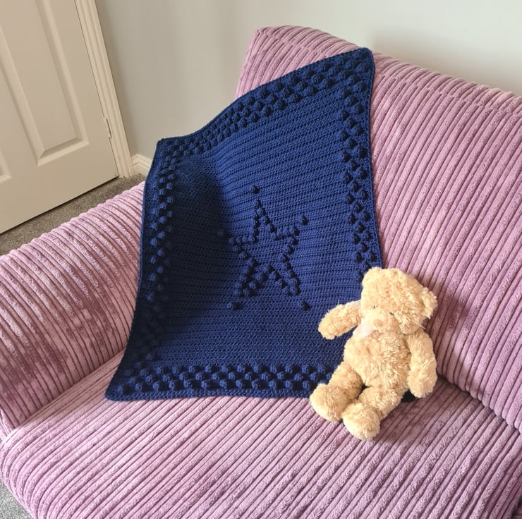 Crochet Baby Blanket Choose Your Colour Bob... Folksy