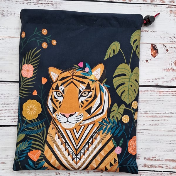 Tiger drawstring bag