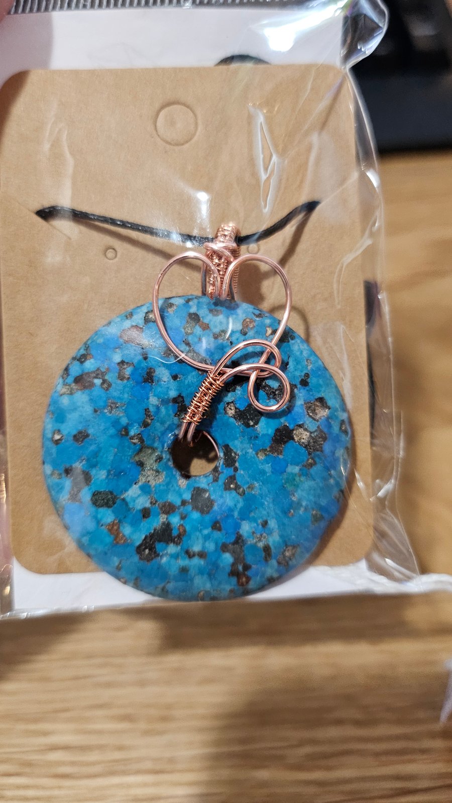 Whirlpool Blue Donut Pendant