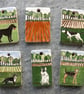 Handmade Ceramic Bull Terrier dog on the beach pendant - Image 9