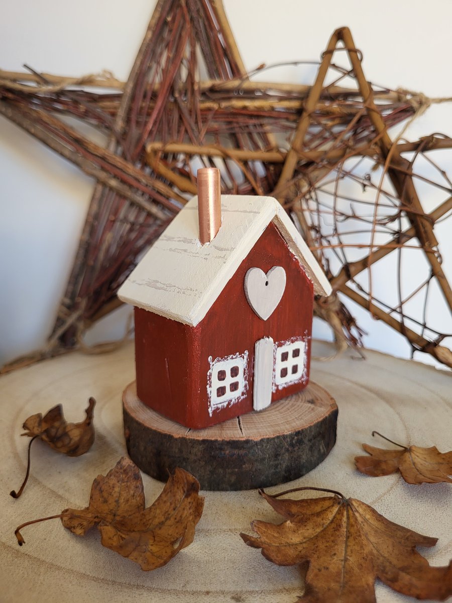 Lovely Little Red Christmas house