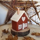 Lovely Little Red Christmas house