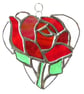 Red Rose Heart Suncatcher Stained Glass 035 - Image 5