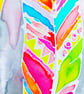 Bright Coloured FEATHERS an original Silk PAINTING - Image 7