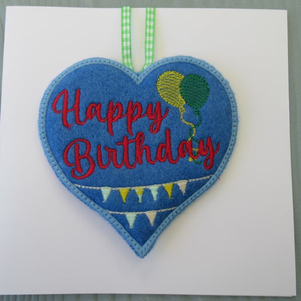 Happy Birthday Keepsake Hanging Decoration Gift Card