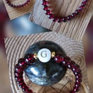 Personalised Garnet Bracelet January Birthstone 