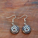 Dog paw earrings