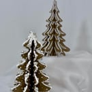 Hand Painted Wooden Christmas Tree Gingerbread Style Decorationd Handmade