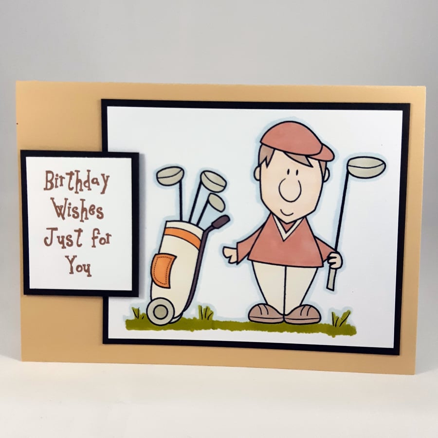 Male golf birthday card