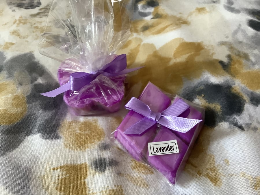 Handmade Lavender Scented Candle and Wax Melt Set