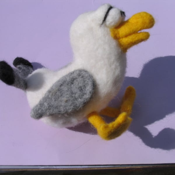 Quirky Needle Felt Sea Gull Model