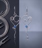 Sterling Silver Heart Cabochon Earrings - Gift Box - Stunning - Image 2