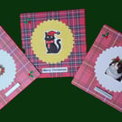 Tartan Cats Christmas Cards (pack of 3)