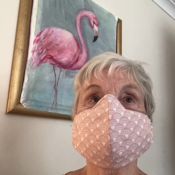 HAND MADE WASHABLE FACE MASK.  FREE UK POSTAGE