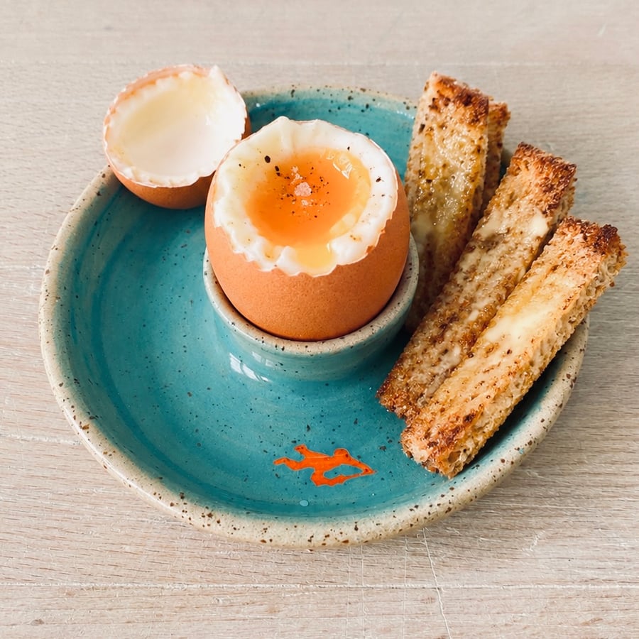 Egg & soldiers ceramic cup.