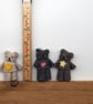Tiny bear, miniature felt teddy  - Image 9