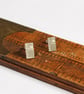 Measured earrings, tape measure ear studs, seamstress - Image 1