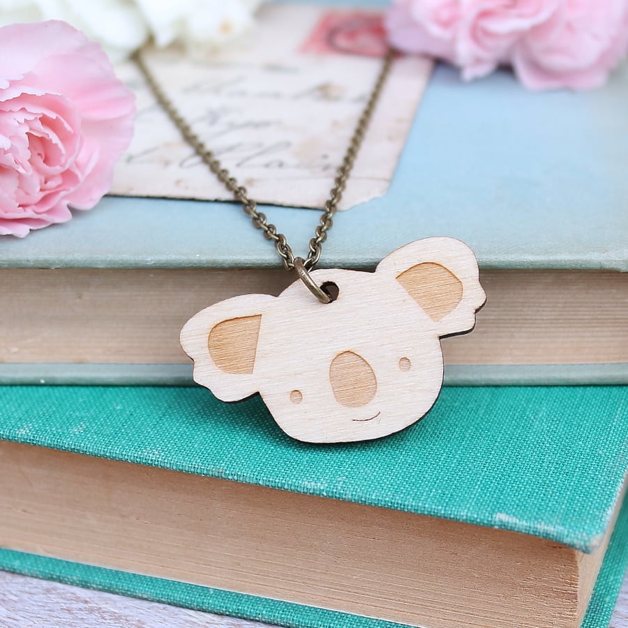 Wooden Koala Necklace