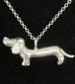Handmade Dachshund Pendant, Fine Silver Sausage Dog Necklace, Unique One of a  - Image 2