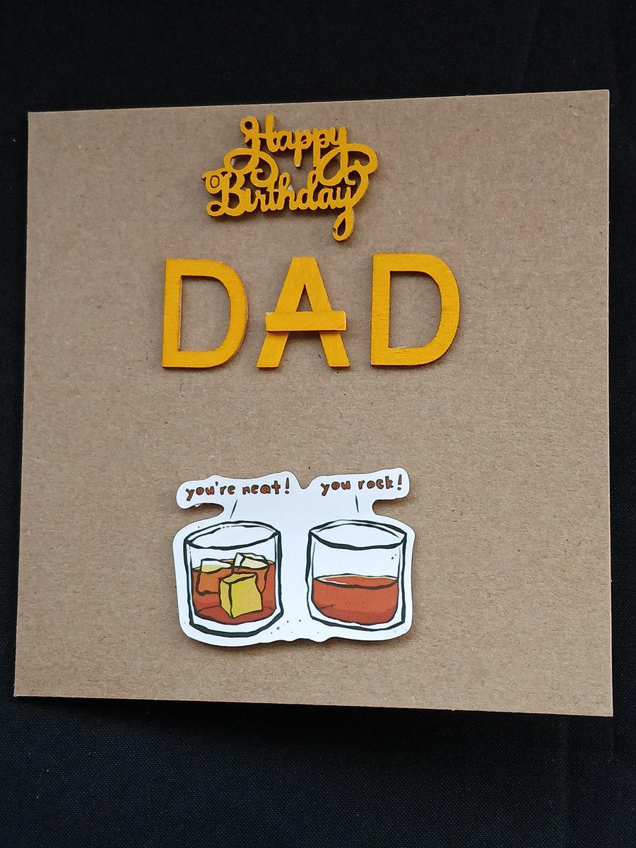 Handmade, dad birthday card 