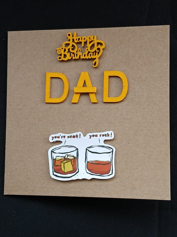 Handmade, dad birthday card 