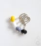 Lampwork Stitch Markers - Non-binary Pride - Image 1