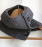 Cowl in Purple Heather Aran Wool - Image 2