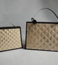A pair of Handbag Style Gift Boxes - Black and Gold  - Image 2