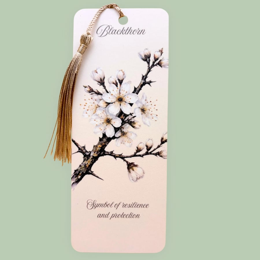 Blackthorn Bookmark - Botanical Floral Bookmark - Hedgerow Collection