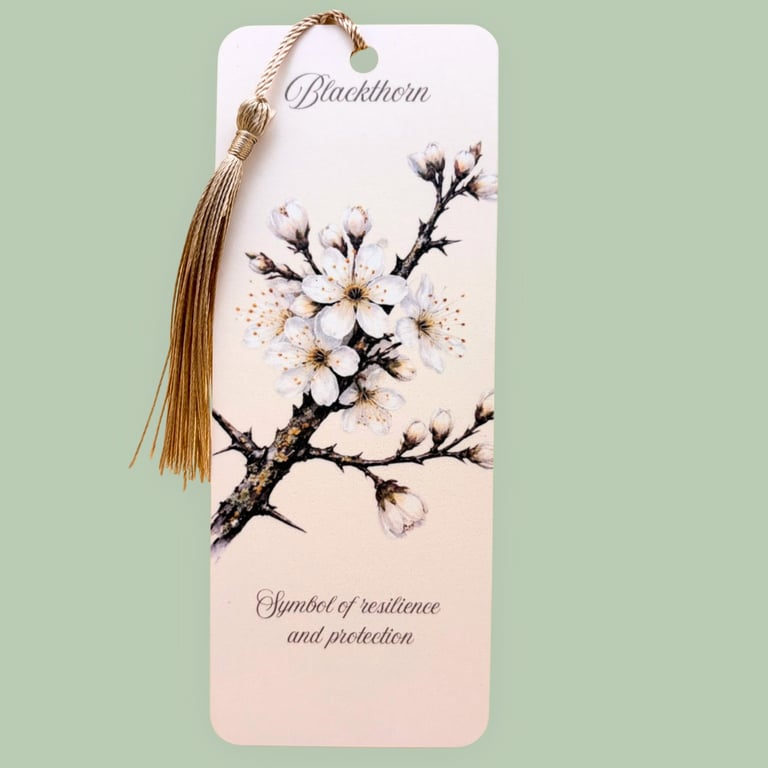 Blackthorn Bookmark - Botanical Floral Bookmark - Hedgerow Collection