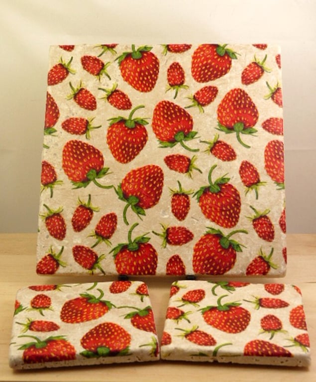 Perfectly Imperfect - Natural Stone Table Mat & Coasters 